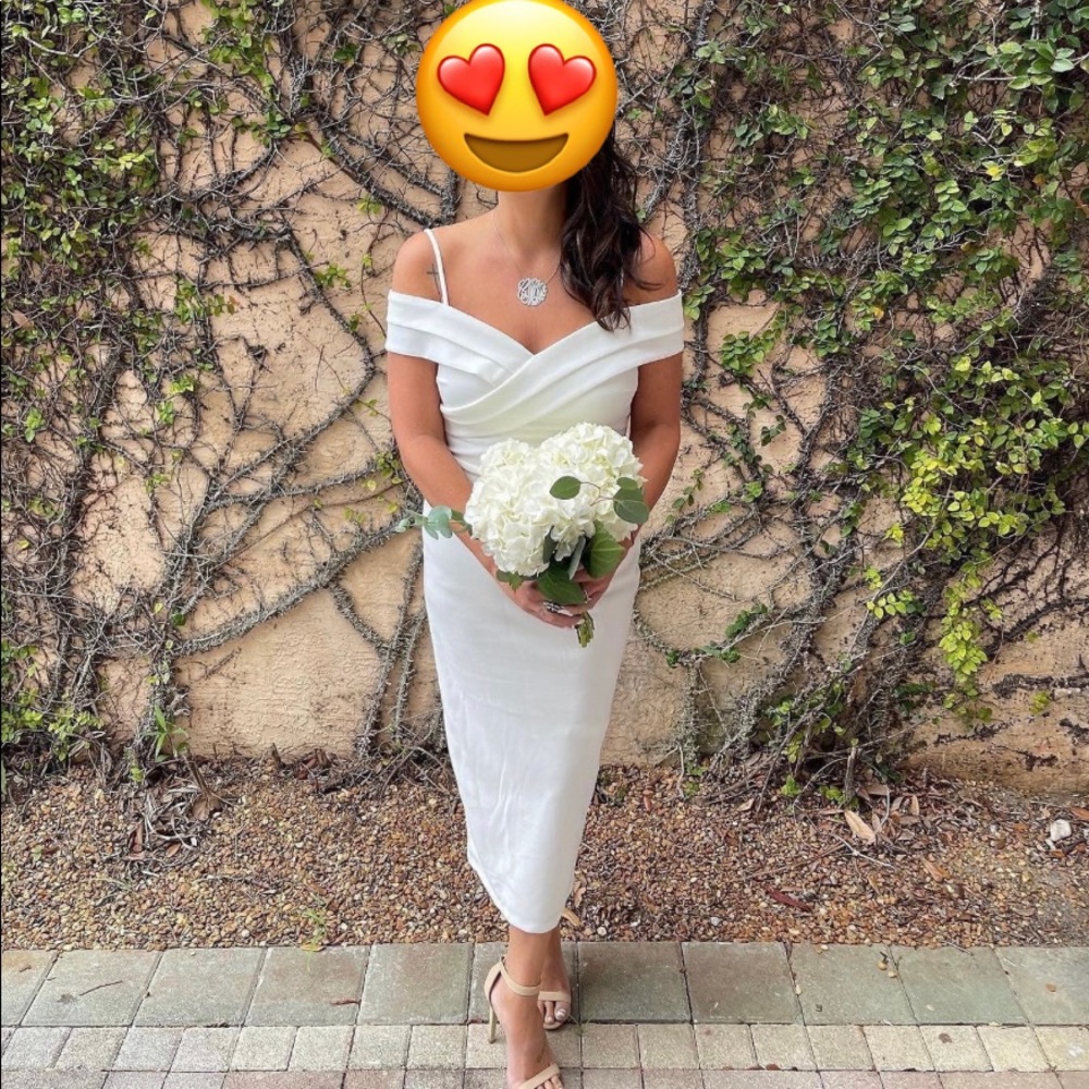 Civil Wedding Dress - White MIDI Bridal